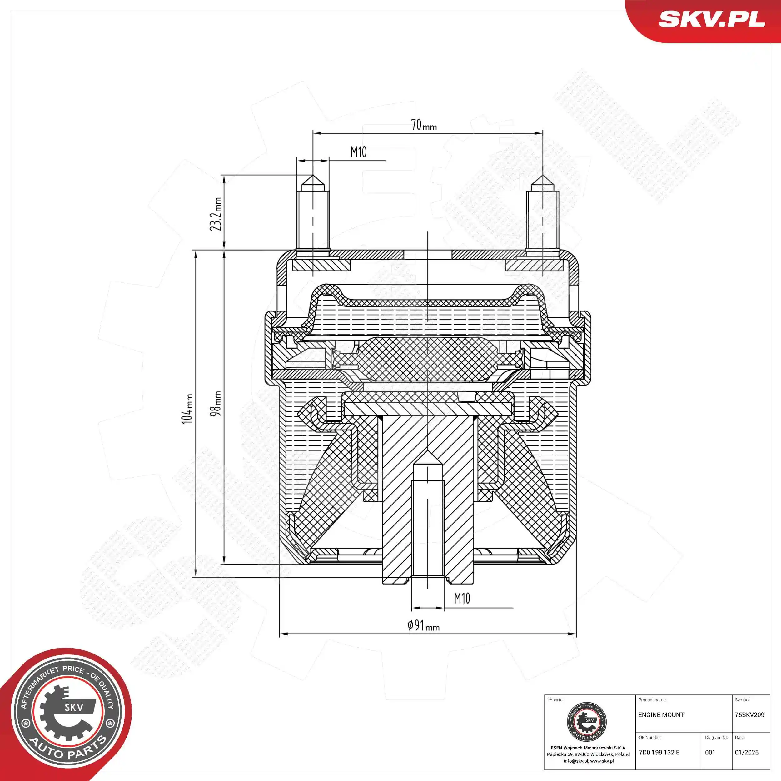 Mounting, engine